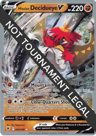 Hisuian Decidueye V - 2022 (Ondrej Skubal) 83 - World Championship Decks - Poke-Collect