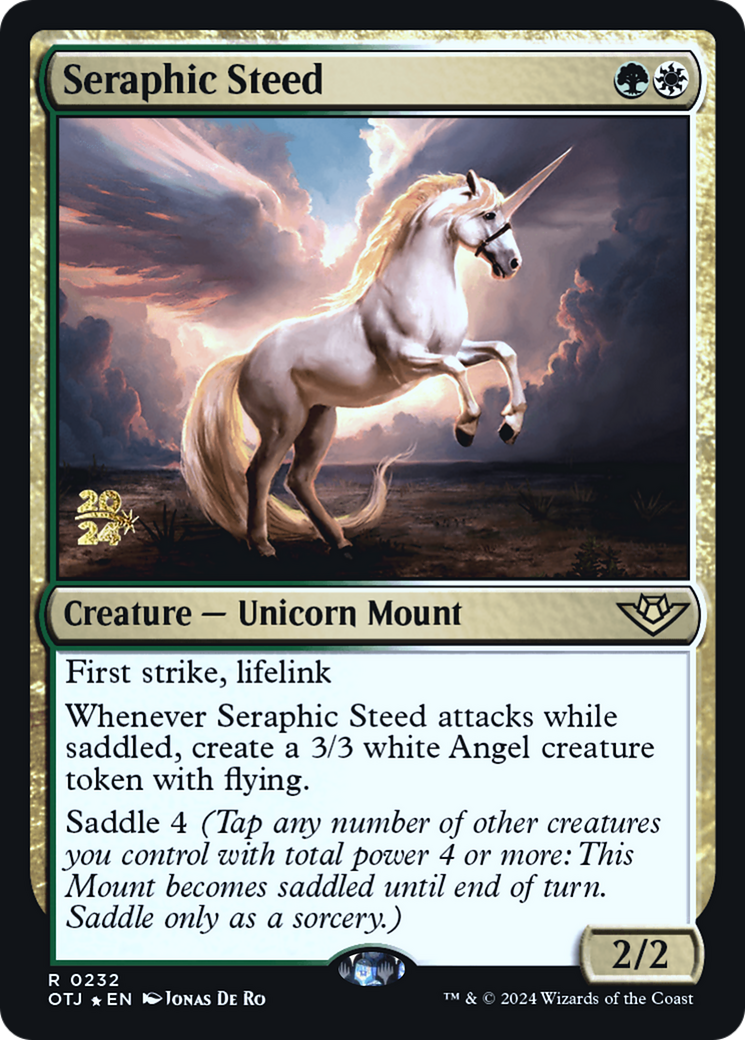 Seraphic Steed (PRE-232) - Outlaws of Thunder Junction Promos Foil - Poke-Collect