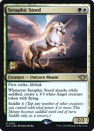 Seraphic Steed (PRE-232) - Outlaws of Thunder Junction Promos Foil - Poke-Collect