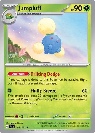 Jumpluff 3 - SV02 Paldea Evolved Holofoil - Poke-Collect