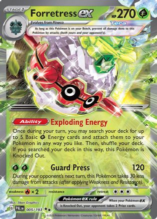 Forretress ex - 005/193 5 - SV02 Paldea Evolved Holofoil - Poke-Collect