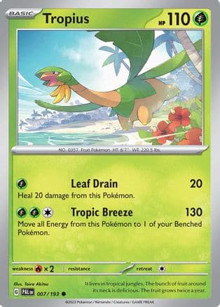Tropius 7 - SV02 Paldea Evolved Reverse Holofoil - Poke-Collect