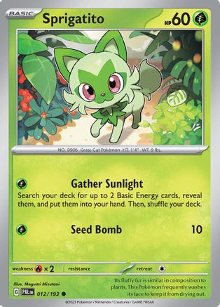 Sprigatito 12 - SV02 Paldea Evolved Reverse Holofoil - Poke-Collect