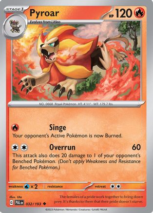 Pyroar - 032/193 32 - SV02 Paldea Evolved - Poke-Collect