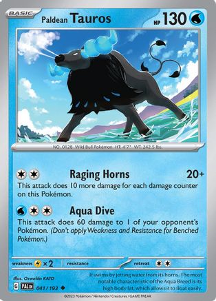 Paldean Tauros 41 - SV02 Paldea Evolved Reverse Holofoil - Poke-Collect