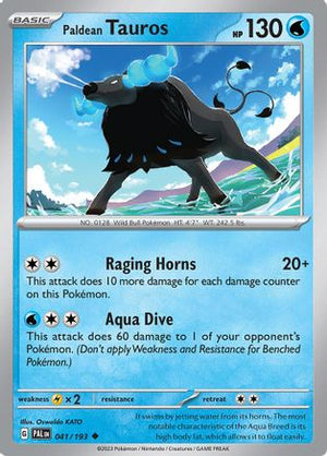 Paldean Tauros 41 - SV02 Paldea Evolved - Poke-Collect