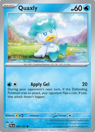 Quaxly - 049/193 49 - SV02 Paldea Evolved - Poke-Collect
