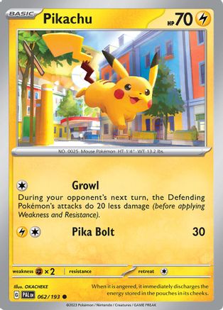 Pikachu 62 - SV02 Paldea Evolved Reverse Holofoil - Poke-Collect