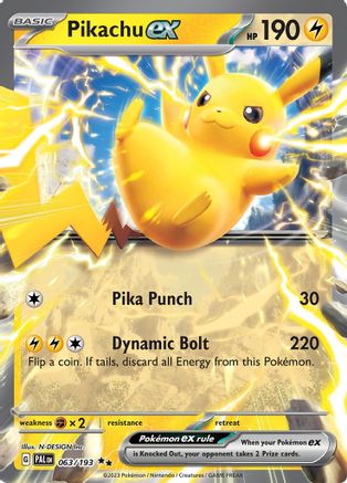 Pikachu ex 63 - SV02 Paldea Evolved Holofoil - Poke-Collect