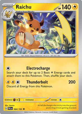 Raichu - 064/193 64 - SV02 Paldea Evolved Reverse Holofoil - Poke-Collect