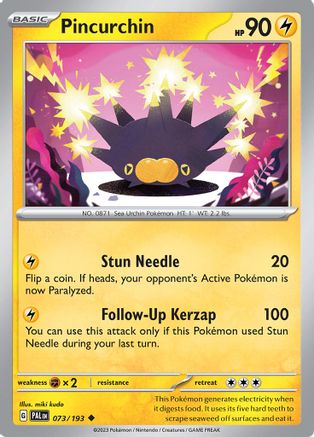 Pincurchin - 073/193 73 - SV02 Paldea Evolved Reverse Holofoil - Poke-Collect
