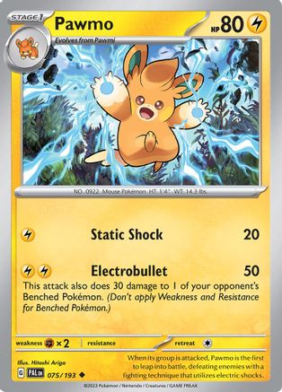 Pawmo 75 - SV02 Paldea Evolved Reverse Holofoil - Poke-Collect