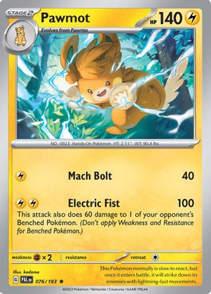 Pawmot 76 - SV02 Paldea Evolved Holofoil - Poke-Collect