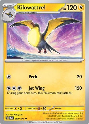 Kilowattrel 82 - SV02 Paldea Evolved - Poke-Collect