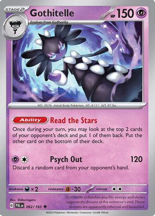 Gothitelle 92 - SV02 Paldea Evolved Reverse Holofoil - Poke-Collect