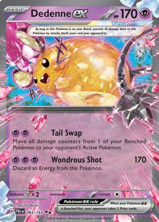 Dedenne ex - 093/193 93 - SV02 Paldea Evolved Holofoil - Poke-Collect