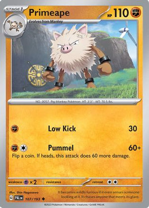 Primeape 107 - SV02 Paldea Evolved Reverse Holofoil - Poke-Collect