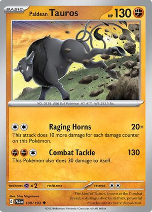 Paldean Tauros - 108/193 108 - SV02 Paldea Evolved Reverse Holofoil - Poke-Collect