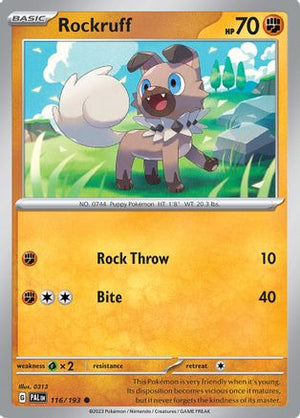 Rockruff 116 - SV02 Paldea Evolved Reverse Holofoil - Poke-Collect