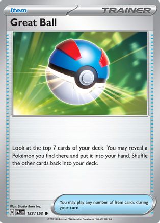Great Ball 183 - SV02 Paldea Evolved Reverse Holofoil - Poke-Collect