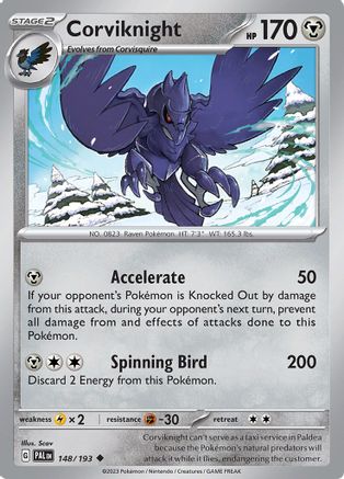 Corviknight 148 - SV02 Paldea Evolved Reverse Holofoil - Poke-Collect