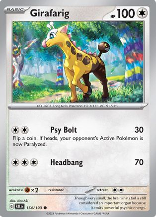 Girafarig 154 - SV02 Paldea Evolved Reverse Holofoil - Poke-Collect