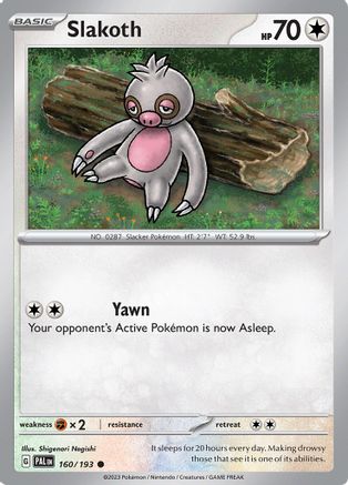 Slakoth 160 - SV02 Paldea Evolved Reverse Holofoil - Poke-Collect