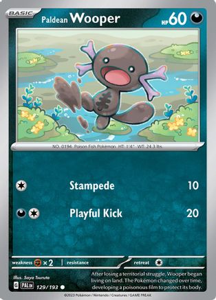 Paldean Wooper - 129/193 129 - SV02 Paldea Evolved Reverse Holofoil - Poke-Collect
