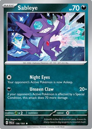Sableye 136 - SV02 Paldea Evolved Holofoil - Poke-Collect