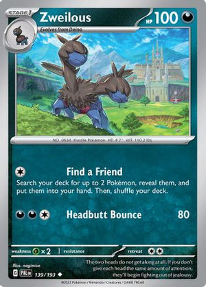 Zweilous 139 - SV02 Paldea Evolved Reverse Holofoil - Poke-Collect