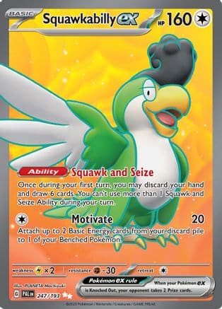 Squawkabilly ex 247 - SV02 Paldea Evolved Holofoil