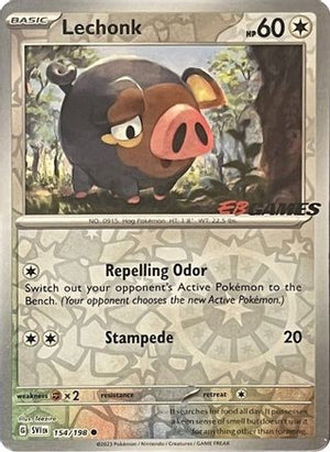 Lechonk - 154/198 (EB Games Promo) 154 - Miscellaneous Cards & Products Reverse Holofoil - Poke-Collect