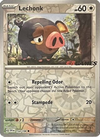Lechonk - 154/198 (EB Games Promo) 154 - Miscellaneous Cards & Products Reverse Holofoil - Poke-Collect