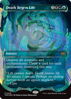 Death Begets Life (TDM-416) - Tarkir: Dragonstorm: (Showcase) (Borderless) Foil