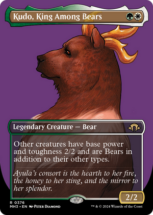 Kudo, King Among Bears (Borderless) (MH3-376) - Modern Horizons 3 (Borderless)