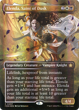 Elenda, Saint of Dusk (FDN-407) - Foundations (Borderless) Foil