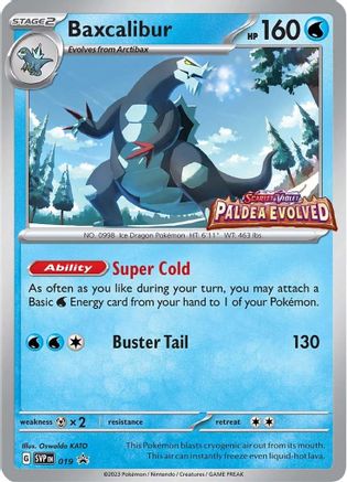 Baxcalibur - 019 (Prerelease) 19 - SV Scarlet & Violet Promo Cards Holofoil - Poke-Collect