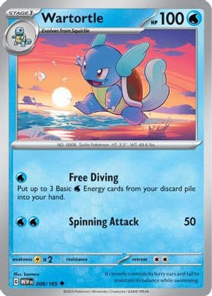 Wartortle 8 - SV Scarlet and Violet 151 Reverse Holofoil