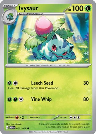 Ivysaur - 002/165 2 - SV Scarlet & Violet 151 Reverse Holofoil - Poke-Collect