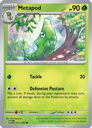 Metapod 11 - SV Scarlet & Violet 151 Reverse Holofoil - Poke-Collect