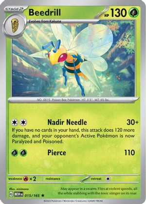 Beedrill 15 - SV Scarlet and Violet 151 Reverse Holofoil