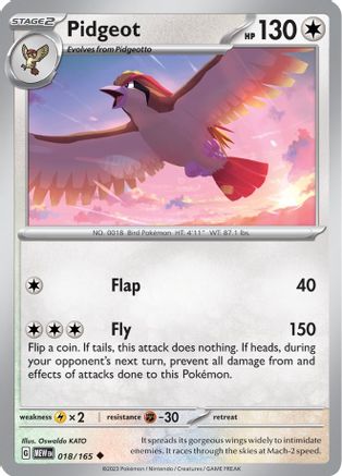 Pidgeot 18 - SV Scarlet & Violet 151 Reverse Holofoil - Poke-Collect