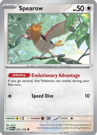 Spearow 21 - SV Scarlet and Violet 151 - Poke-Collect