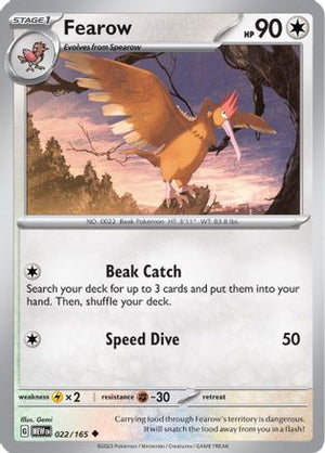 Fearow 22 - SV Scarlet and Violet 151 Reverse Holofoil - Poke-Collect
