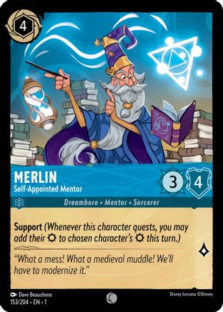 Merlin - Self-Appointed Mentor (153/204) - The First Chapter Cold Foil