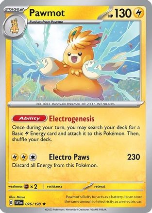 Pawmot - 076/198 (Line Holo) 76 - SV Scarlet & Violet Promo Cards Holofoil - Poke-Collect