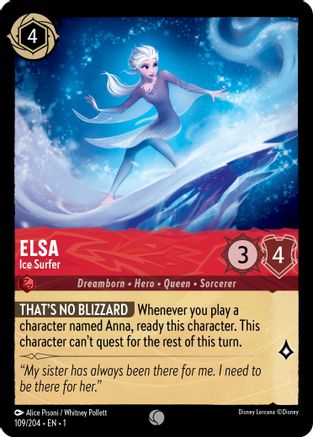 Elsa - Ice Surfer (109/204) - The First Chapter Cold Foil