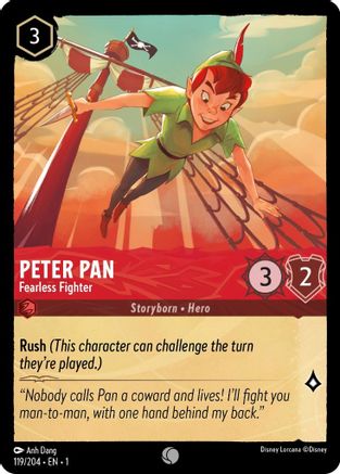 Peter Pan - Fearless Fighter (119/204) - The First Chapter Cold Foil