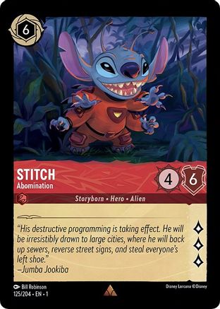 Stitch - Abomination (125/204) - The First Chapter Cold Foil