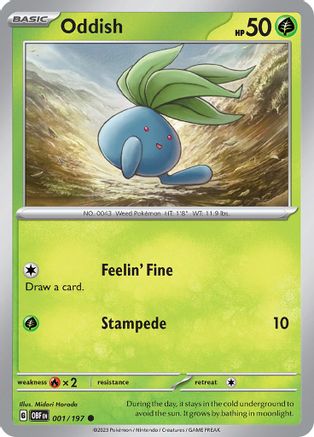 Oddish 1 - SV03 Obsidian Flames - Poke-Collect